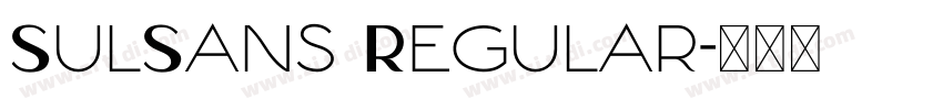 SulSans Regular字体转换